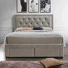 Apollo Upholstered Bed with Drawers Storage in Suede
