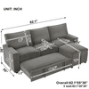 Yolo Sofa Cum Bed in Grey - Oak Inside