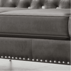 Lotus Grey Chesterfield Sectional Sofa Set - Oak Inside