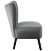 Lappy Suede Accent Chair - Oak Inside