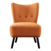 Lappy Suede Accent Chair - Oak Inside