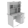 Starstock Study Table in White Color - Oak Inside