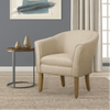 Porch & Den Kings-well Barrel Accent Chair - Oak Inside