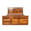 Camden King Size Bed In Sheesham Wood - Oak Inside
