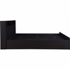 Denver Wooden Bed with Storage in Brown Glossy Finish - Oak Inside