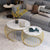 Ketty Golden Nesting Table Set of Two - Center Table