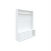 Union TV Unit- Frosty White - Oak Inside
