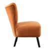 Lappy Suede Accent Chair - Oak Inside