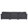 Ronald Sectional Sofa Set in Charcoal Color - Oak Inside