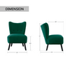 Lappy Suede Accent Chair - Oak Inside