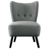 Lappy Suede Accent Chair - Oak Inside
