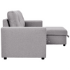Roxy L-Shaped Sectional Storage Sofa Cum Bed - Oak Inside