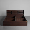 Hollo Wooden Bed With Storage In Brown Color - Oak Inside