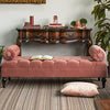 Tiffo Suede Lounger in Blush Pink Color - Oak Inside