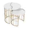Nature Lover Golden Nesting Table Set of Two - Center Table - Oak Inside