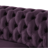 Amberside Suede Tufted Chesterfield Sectional Sofa - Oak Inside