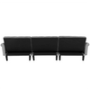 Tufted back Suede Chesterfield Sectional Sofa - Oak Inside