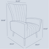Bells Wing Back Chair - Oak Inside