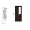 Tuffio Medusa Engineered Wood Wardrobe Wenge Finish - Oak Inside