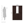 Rolx Medusa Engineered Wood Wardrobe Wenge Finish - Oak Inside