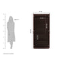 Dulex Medusa Engineered Wood Wardrobe Wenge Finish - Oak Inside