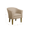 Porch & Den Kings-well Barrel Accent Chair - Oak Inside