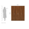 Solimo Medusa Engineered Wood Wardrobe Walnut Finish - Oak Inside