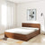 Solimo Wooden Bed in Walnut Colour With Storage - Oak Inside