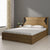 Dollo Wooden Bed In Tan With Storage - Oak Inside