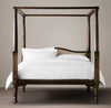 Mid Century Solid Wood Luxury Poster Bed in Dark Brown