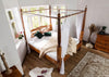 Erica Sheesham Wood Luxury Poster Bed in Honey Oak