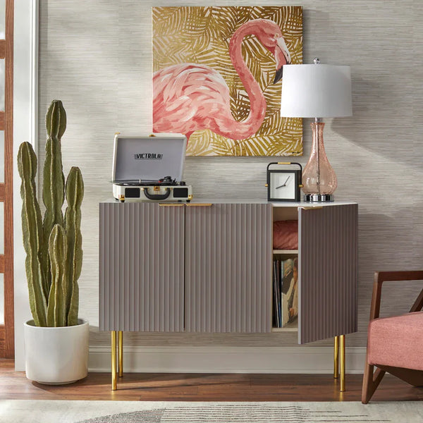 Strips Luxury Console Table in PU Polish