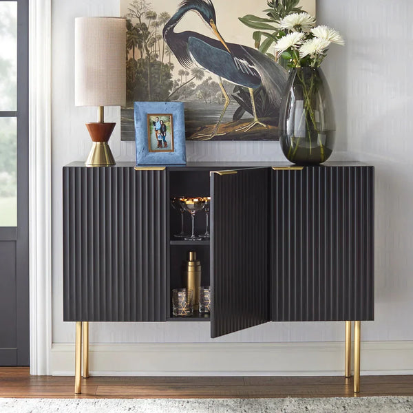 Strips Luxury Console Table in PU Polish