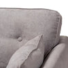 Baxton Straight Line Sofa Set in Suede - Oak Inside