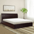 Ellis Wooden Bed with Storage in Brown Finish - Oak Inside