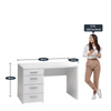 Class Apart Study Table in White Colour - Oak Inside