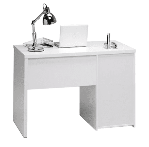 Unicorn Study Table in White Colour - Oak Inside