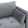 Volly High Back Couch Mid-century Suede SS Legs Chaise Sofa - Oak Inside