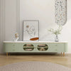 Texo Luxury TV Unit in Green - Oak Inside