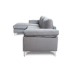 Inox Modern Suede Sectional Sofa - Oak Inside