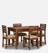 Topline 4 Seater Dining Table in Natural Color - Oak Inside