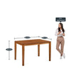 Jackie 4 Seater Dining Table in Honey Oak Color - Oak Inside