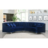 Mexican Round Modern Suede Sectional Sofa