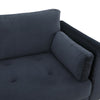 Volly One Couch Mid-century Sectional Sofa in Black - Oak Inside
