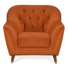 Nuke Couch Accent Chair in Orange Color - Oak Inside