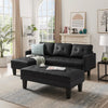 Practo Modern Suede Sofa Set in Suede With Setty - Oak Inside