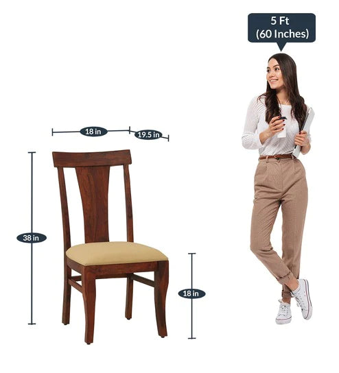 Umrao 4 Seater Dining Table in Honey Oak Color - Oak Inside
