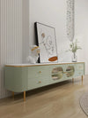 Texo Luxury TV Unit in Green - Oak Inside