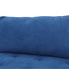 Volly High Back Couch Mid-century Suede SS Legs Chaise Sofa - Oak Inside