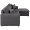 Glossy L-Shaped Sectional Storage Sofa Cum Bed - Oak Inside